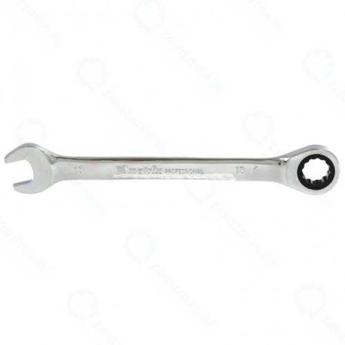 Комбинированный гаечный ключ 13мм, трещотка, CrV, зеркальный хром, MATRIX 14806