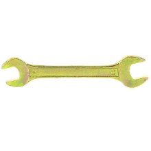 Рожковый гаечный ключ 19 х 22 мм, желтый цинк, СИБРТЕХ 14311