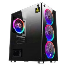 Корпус 1STPLAYER FIREBASE X2 mATX 4x120mm LED TG (X2-4R1)