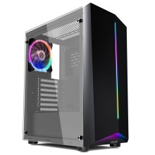 Корпус 1STPLAYER RAINBOW R6-A ATX 1x120mm LED TG (R6-A-1R1)