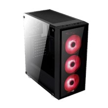 Корпус Aerocool Quartz RED ATX без БП 4713105968934