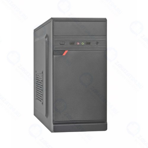 Корпус Minitower ExeGate BAA-106 Black, mATX, (AAA400, 80mm), 2*USB, Audio