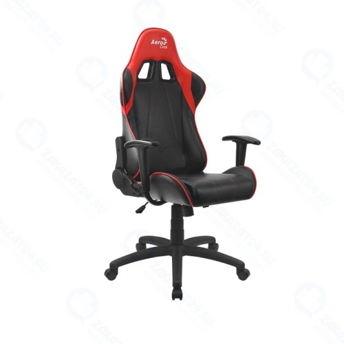 Кресло геймерское Aerocool AC100 AIR All Black Red, черно-красное, до 150 кг, ШxДxВ : 69x70x121-13