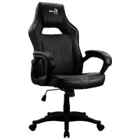 Кресло геймерское Aerocool AC40C AIR All Black , черное, до 125 кг, ШxДxВ : 64x67x111-119см, газлиф