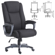 Кресло руководителя BRABIX "Solid HD-005", нагрузка до 180 кг, ткань, черное