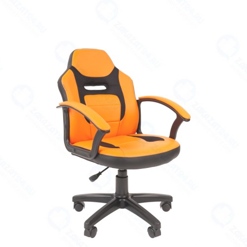 Кресло детское Chairman Kids 110 Россия экопремиум черный/оранжевый