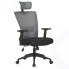 Кресло офисное DOBRIN NIXON (чёрный, серая сетка)