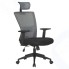 Кресло офисное DOBRIN NIXON (чёрный, серая сетка)