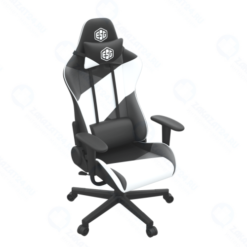 Кресло геймерское E-Sport Gear ESG-101, черный/белый