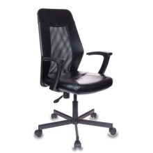 Кресло для персонала Easy Chair 225 PTW к/з черный, сетка черная