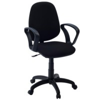Кресло для персонала Easy Chair 322 PC ткань черная ТК1, пластик