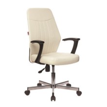 Кресло для персонала Easy Chair 224 DSL PPU к/з бежевый OR-10, хром