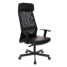 Кресло руководителя Easy Chair 651 TPU кожзам черный, сетка черая,металл