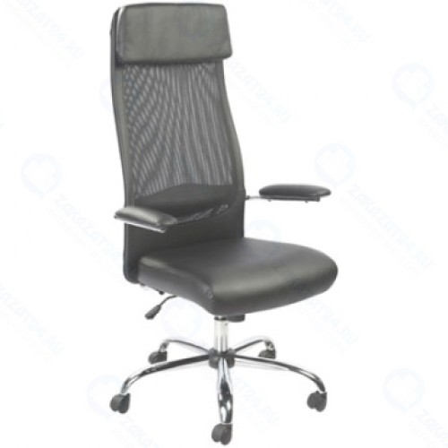 Кресло руководителя Easy Chair 507 TPU net к/з черный, сетка,