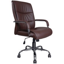 Кресло руководителя Helmi HL-E03 "Accept", экокожа коричневая