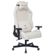 Кресло геймерское Knight T1 молочный экомех с подголов. крестовина металл