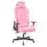 Кресло геймерское Knight N1 Fabric розовый Velvet 36 с подголов. крестовина металл