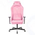 Кресло геймерское Knight N1 Fabric розовый Velvet 36 с подголов. крестовина металл