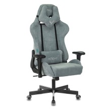 Кресло геймерское Knight N1 Fabric серо-голубой Light-28 с подголов. крестовина металл
