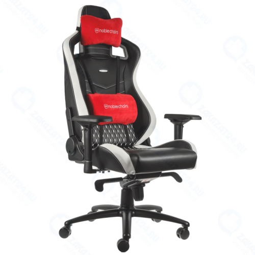 Кресло геймерское Noblechairs EPIC (NBL-RL-EPC-001) Real Leather / black/white/red