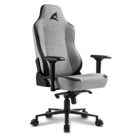 Кресло геймерское Sharkoon Skiller SGS40 fabric серое (ткань, 4D, газлифт 4 кл.)