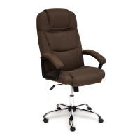Кресло TETCHAIR BERGAMO хром ткань, коричневый, 3М7-147