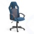 Кресло компьютерное TETCHAIR DRIVER, флок/ткань, синий/серый, 32/12