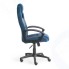 Кресло компьютерное TETCHAIR DRIVER, флок/ткань, синий/серый, 32/12