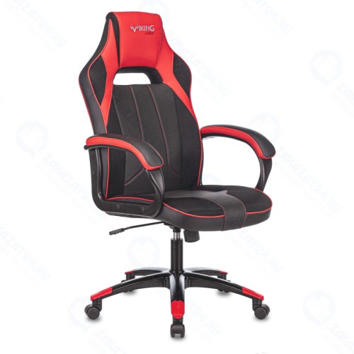 Кресло геймерское Zombie VIKING 2 AERO RED черный/красный искусственная кожа