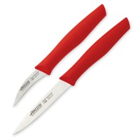 Набор ножей для чистки и нарезки овощей ARCOS Nova рукоять красная, 2 штуки