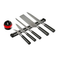 Набор кухонных ножей Bradex САМУРАЙ TK 0570 ножеточка и магнитный держатель в комплекте, 7 предметов