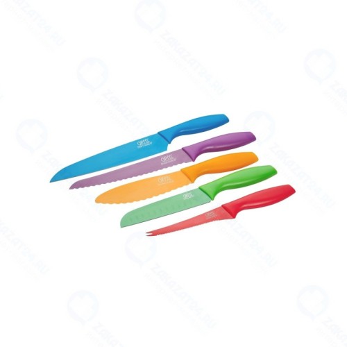 Набор кухонных ножей цветных GIPFEL, 5 штук