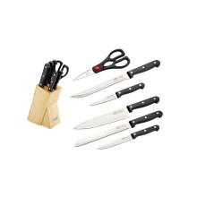 Набор кухонных ножей GIPFEL TRADITION на деревянной подставке, 7 предметов Набор кухонных ножей GIPFEL TRADITION на деревянной подставке, 7 предметов