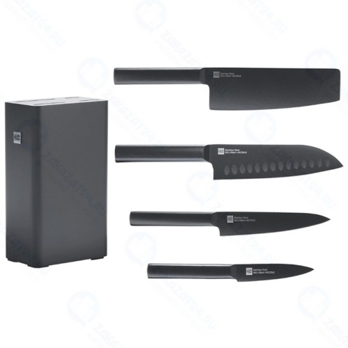 Набор ножей с подставкой HuoHou (XIAOMI) Non-Stick Kitchenl Knives Set 5Cr15MoV 4+1