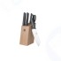 Набор ножей с подставкой HuoHou (XIAOMI) kitchen knife Set Lite 3Cr13 5+1
