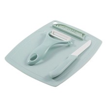 Набор кухонный Mallony CERAMIC 3 предмета (нож, овощечистка, разделочная доска) Набор кухонный Mallony CERAMIC 3 предмета (нож, овощечистка, разделочная доска)