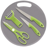 Набор кухонный Mallony CLASSICO 5 предметов (нож 2шт., ножницы, овощечистка, разделочная доска)