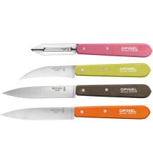 Набор ножей Opinel Less Essentieles, нержавеющая сталь, (4 шт./уп.), 001452