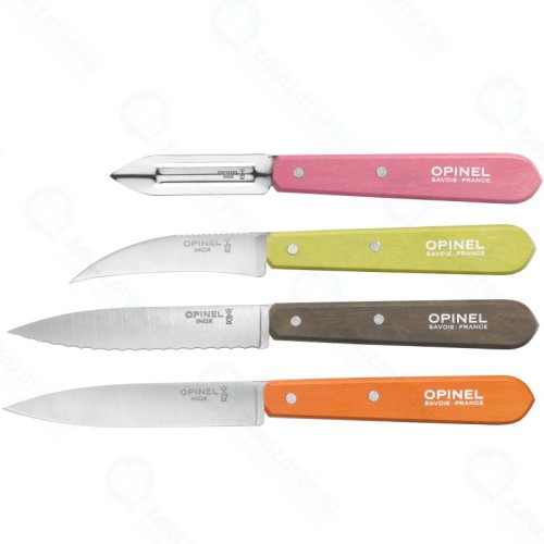 Набор ножей Opinel Less Essentieles, нержавеющая сталь, (4 шт./уп.), 001452