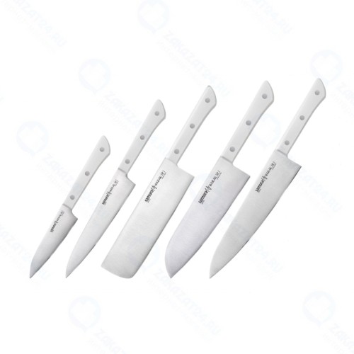 Набор кухонных ножей Samura HARAKIRI SHR-0250W/K, 5 предметов
