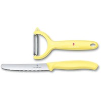 Набор из 2 ножей VICTORINOX Swiss Classic: нож для томатов и столовый нож 11 см, жёлтый