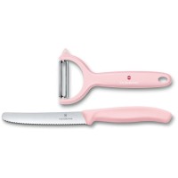 Набор из 2 ножей VICTORINOX Swiss Classic: нож для томатов и столовый нож 11 см, розовый