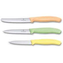 Набор из 3 ножей VICTORINOX Swiss Classic 6.7116.34L2: 2 ножа для овощей и фруктов 8 и 10 см, столовый нож 11 см