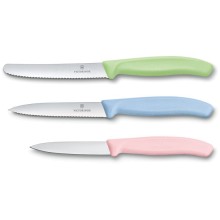 Набор из 3 ножей VICTORINOX Swiss Classic 6.7116.34L3: 2 ножа для овощей и фруктов 8 и 10 см, столовый нож 11 см