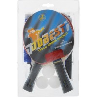 Набор Dobest BR18 для настольного тенниса, 1 звезда (2 ракетки + 3 мяча + сетка + крепеж)