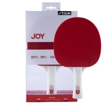 Ракетка для настольного тенниса STIGA JOY***, арт.189801, для тренир., накладка 1,9 мм,ITTF, кон. ручка, красная