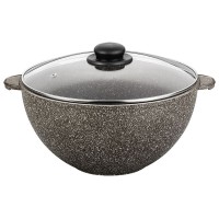 Казан-кастрюля с крышкой Elan Gallery ГАРМОНИЯ ВКУСА "Коричневый опал", 6л, 28см