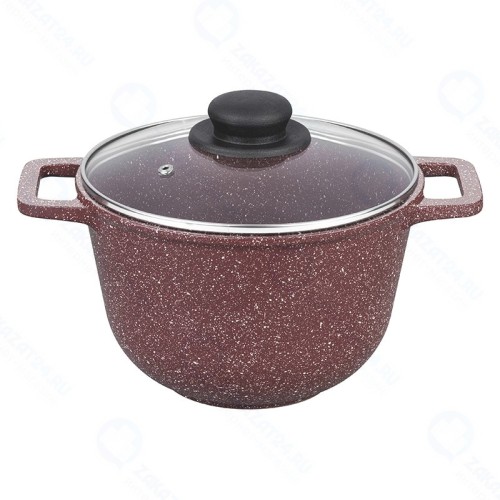 Казан с крышкой Elan Gallery ГАРМОНИЯ ВКУСА рубин, 20 см, 3 л
