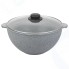 Казан с крышкой Elan Gallery ГАРМОНИЯ ВКУСА серый мрамор, 28 см, 6 л