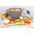 Казан с крышкой Elan Gallery ГАРМОНИЯ ВКУСА серый мрамор, 3 л, 20 см